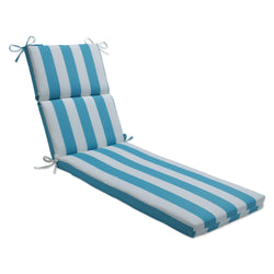 Cabana Stripe Turquoise Chaise Lounge Cushion