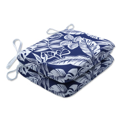 Delray Navy Rounded Corners Seat Cushion (Set Of 2)