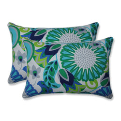 Sophia Turquoise/Green Over-Sized Rectangular Throw Pillow (Set Of 2)