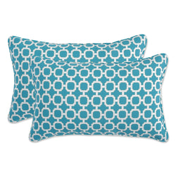 Hockley Teal Rectangle Throw Pillow (Set Of 2)