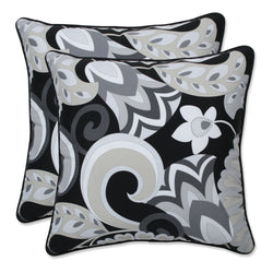 Sophia Graphite 16.5-Inch Throw Pillow (Set of 2)