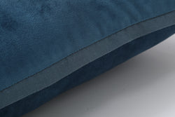 Indoor Velvet Flange Azure Blue 18-Inch Throw Pillow