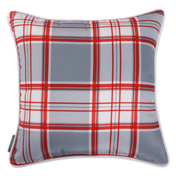 Outdoor/Indoor Merry Christmas Plaid 18-inch Throw Pillow