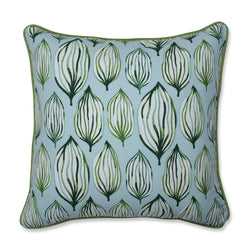 Tropical Leaf Verte 18-Inch Throw Pillow