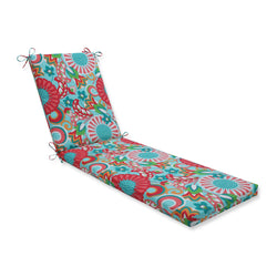 Sophia Turquoise/Coral Chaise Lounge Cushion 80X23X3