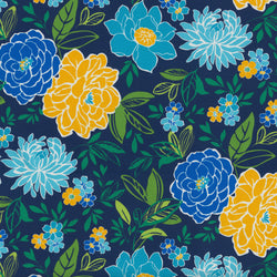 Spring Bling Blue Fabric
