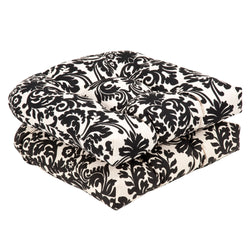 Essence Black/Beige Wicker Seat Cushion (Set Of 2)
