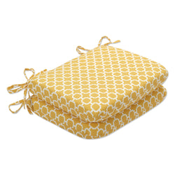 Hockley Yellow Rounded Corners Seat Cushion (Set Of 2)
