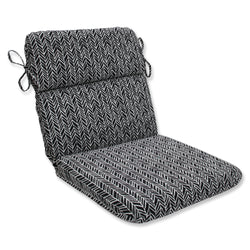 Herringbone Night Rounded Corners Chair Cushion
