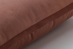 Indoor Velvet Flange Spice Brown 18-Inch Throw Pillow