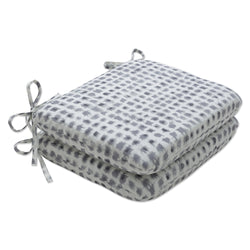 Alauda Frost Grey Rounded Corners Seat Cushion (Set Of 2)
