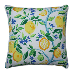 Lemon Tree Yellow 25-Inch Floor Pillow
