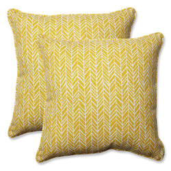 Herringbone Egg Yolk 18.5-Inch Throw Pillow (Set Of 2)