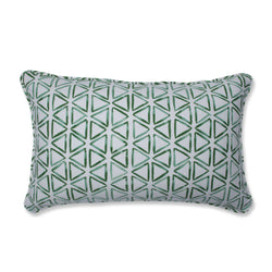 Painted Triangles Verte 11.5X18.5-Inch Throw Pillow