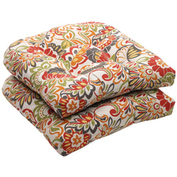 Zoe Multicolor Wicker Seat Cushion (Set Of 2)