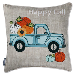 Outdoor/Indoor Happy Fall Truck 18-inch Throw Pillow