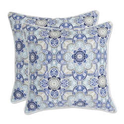 Keyzu Medallion Mariner 16.5-inch Throw Pillow (Set of 2)