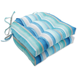 Dina Seaside Blue Deluxe Tufted Chairpad (Set of 2)