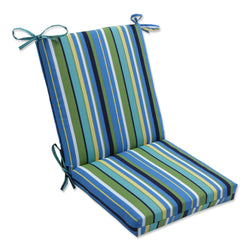 Topanga Stripe Lagoon Squared Corners Chair Cushion