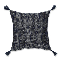 Zulu Blue/Black/White 18-Inch Throw Pillow