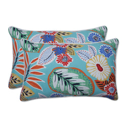 Marlow Aqua Rectangular Throw Pillow (Set Of 2)