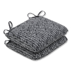 Herringbone Night Rounded Corners Seat Cushion (Set Of 2)