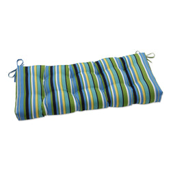 Topanga Stripe Lagoon 44" Blown Bench