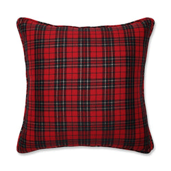 Indoor Christmas Plaid 16.5-inch Throw Pillow