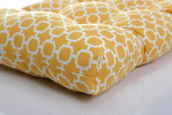 Hockley Yellow Wicker Seat Cushion (Set Of 2)