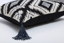 Zambia Navy Rectangular Throw Pillow