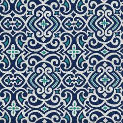 New Damask  Marine Wicker Loveseat Cushion