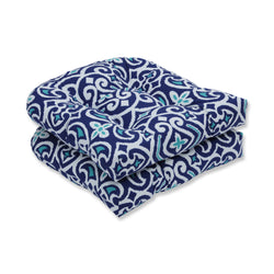New Damask  Marine Wicker Seat Cushion (Set Of 2)