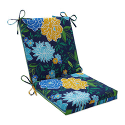Spring Bling Blue\Sea Island Stripe Blue Blue Squared Corners Chair Cushion