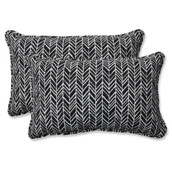 Herringbone Night Rectangular Throw Pillow (Set Of 2)