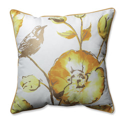 Olivia Yellow 16.5-Inch Throw Pillow