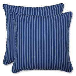 Resort Stripe Blue 18.5-Inch Throw Pillow (Set Of 2)
