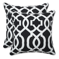 New Geo Black/White 16.5-Inch Throw Pillow (Set of 2)