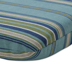 Terrace Breeze Blue Rounded Corners Chair Cushion