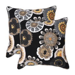 Crosby Ebony 18.5-Inch Throw Pillow (Set Of 2)