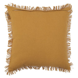Throw Pillow, Fancy Fringe in Yellow, 20" x 20"