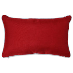 Indoor Valentines Love You More Red Rectangular Throw Pillow