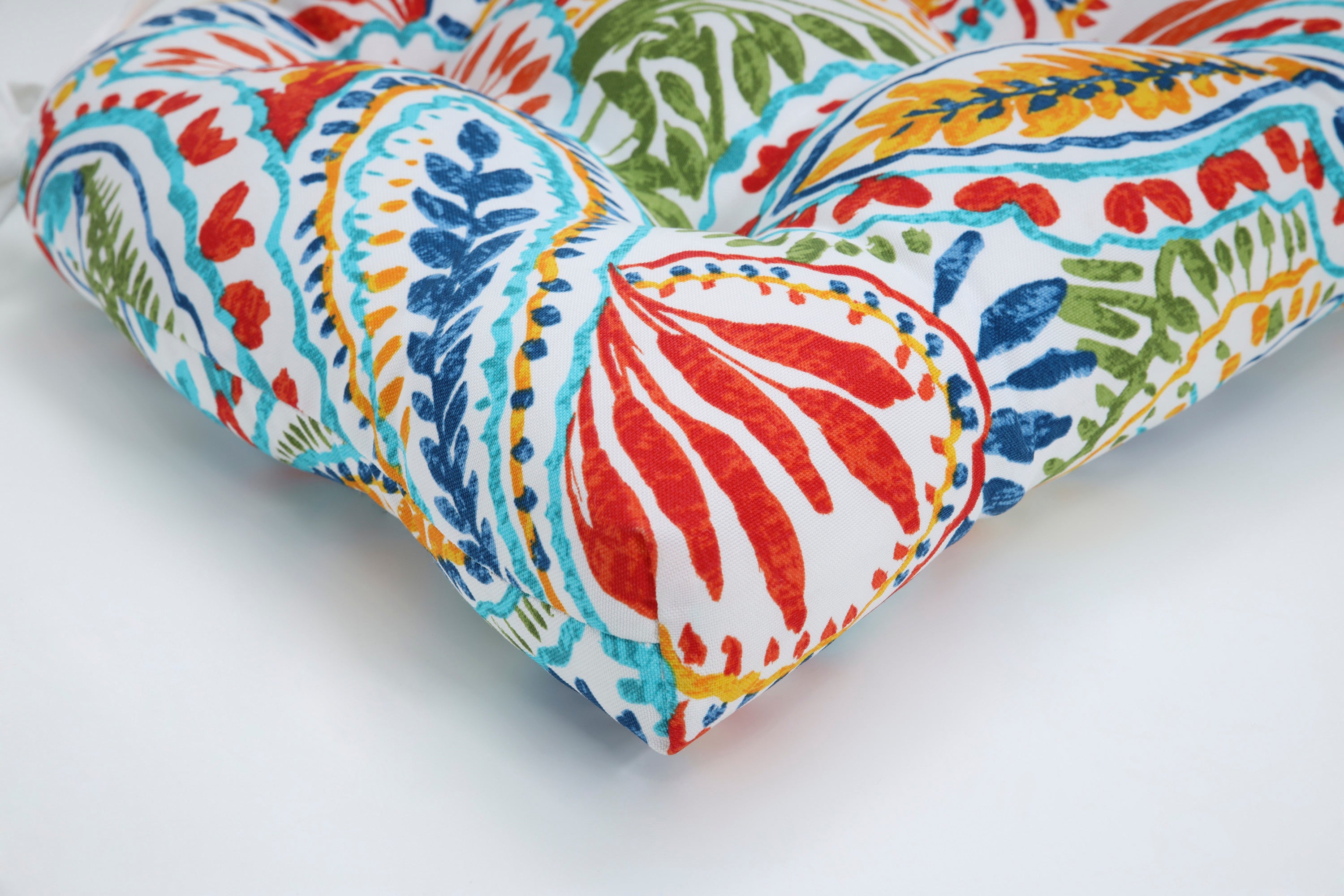 Pillow Perfect Ummi Multi 44-in x 18-in Multicolored Patio Bench Cushion at
